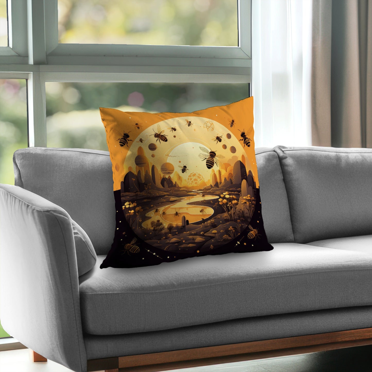 Hive Planet Black Poly Twill Throw Pillow Insert | Home Decor