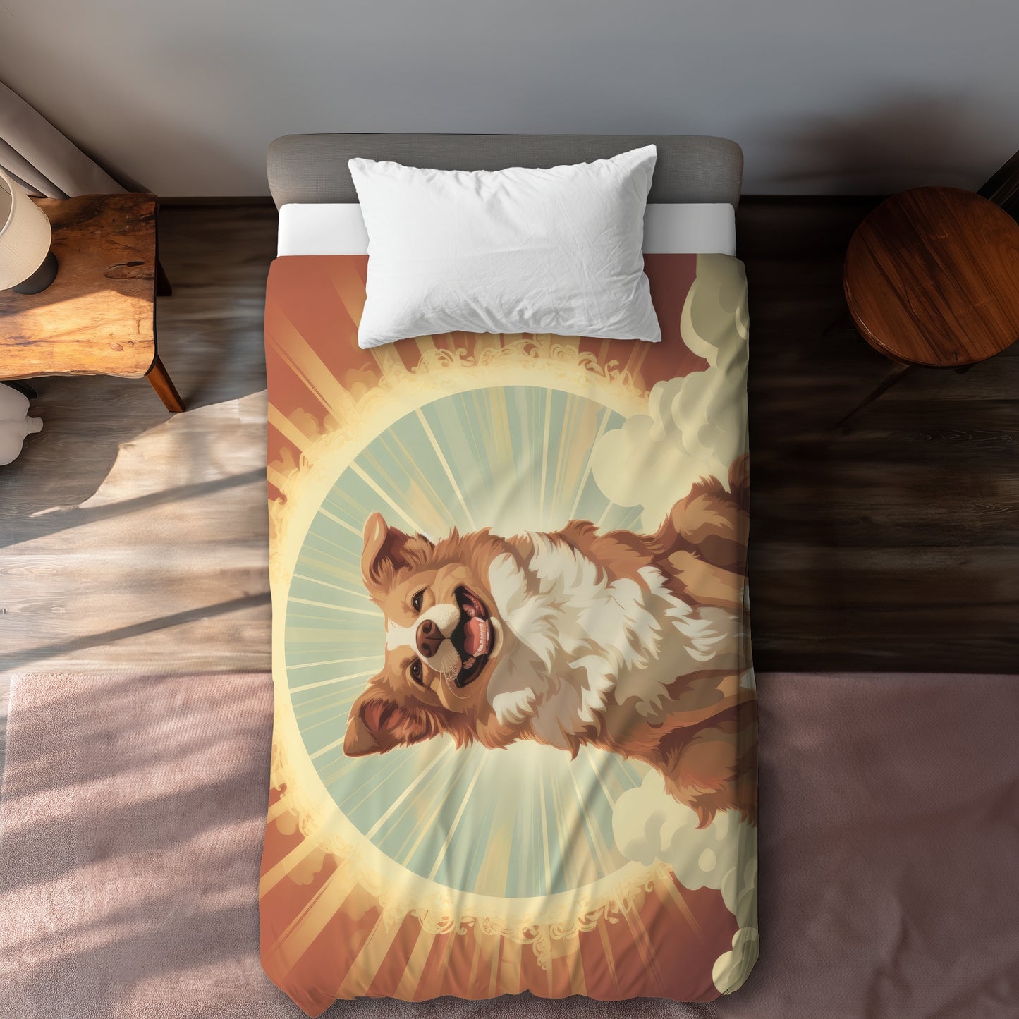 Pats and Smiles Beige Duvet Cover | Elegant Home Decor