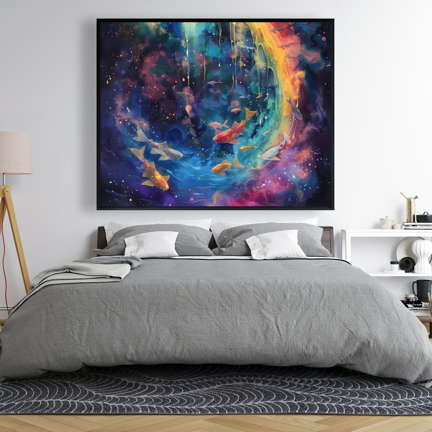 Milky wave - 36"x36" Framed canvas