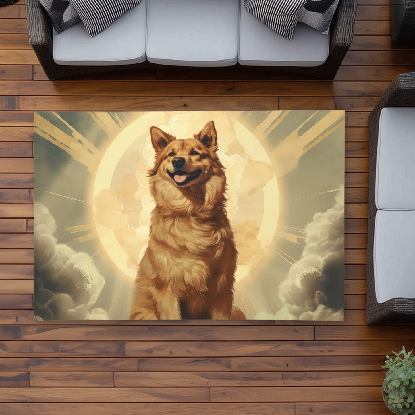 Man's Best Angel Brown Outdoor Area Rug | Home Decor Essentials