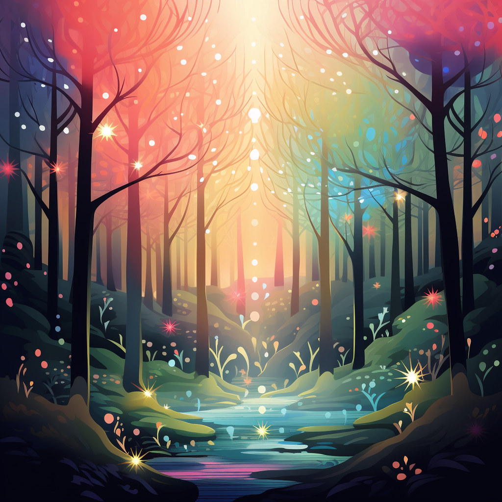 Magical forest - Throw Pillow
