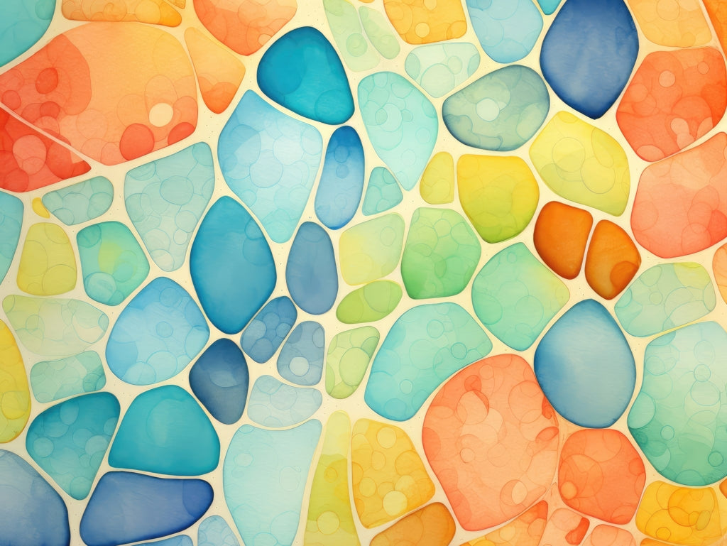 Blobs - Framed Canvas - Print on demand