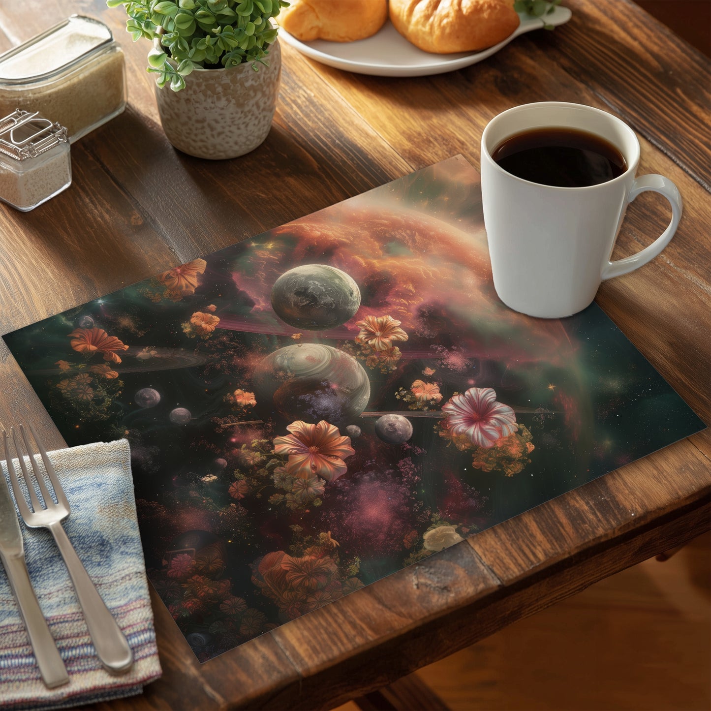 Capturing Light Polyester Placemat for Elegant Home Decor