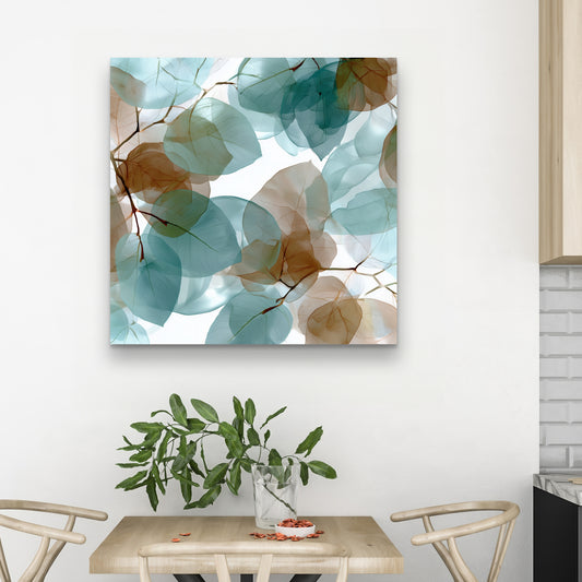 Translucent leaves - 32"x32" Canvas