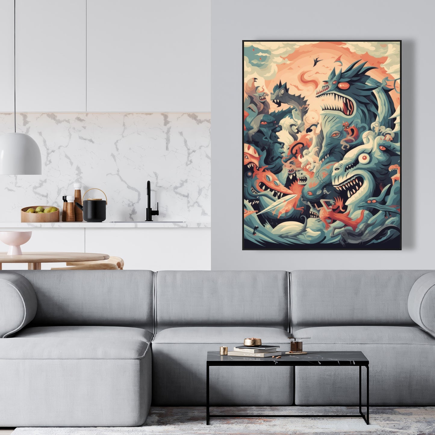 Before time - Framed Canvas - Print on demand