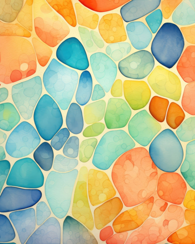 Blobs - Framed Canvas - Print on demand