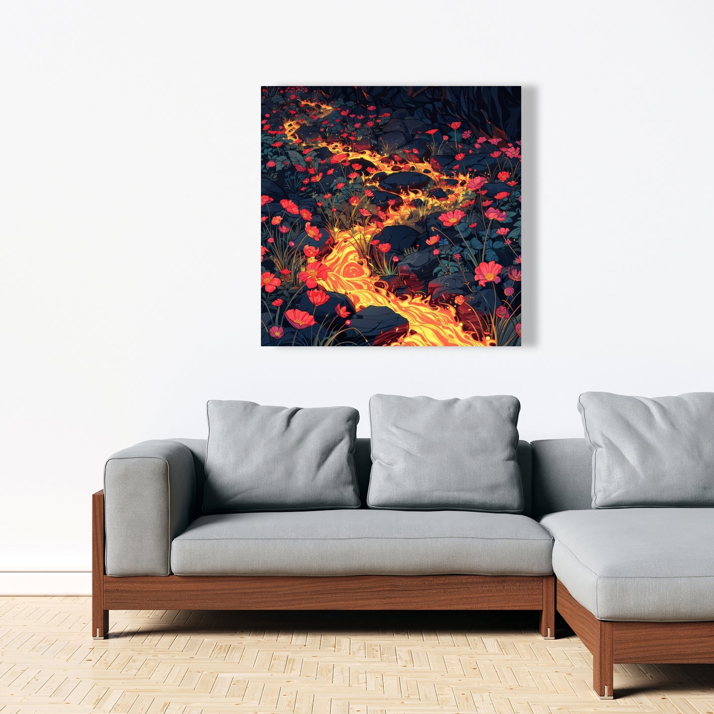 Dodging nature - 32"x32" Canvas