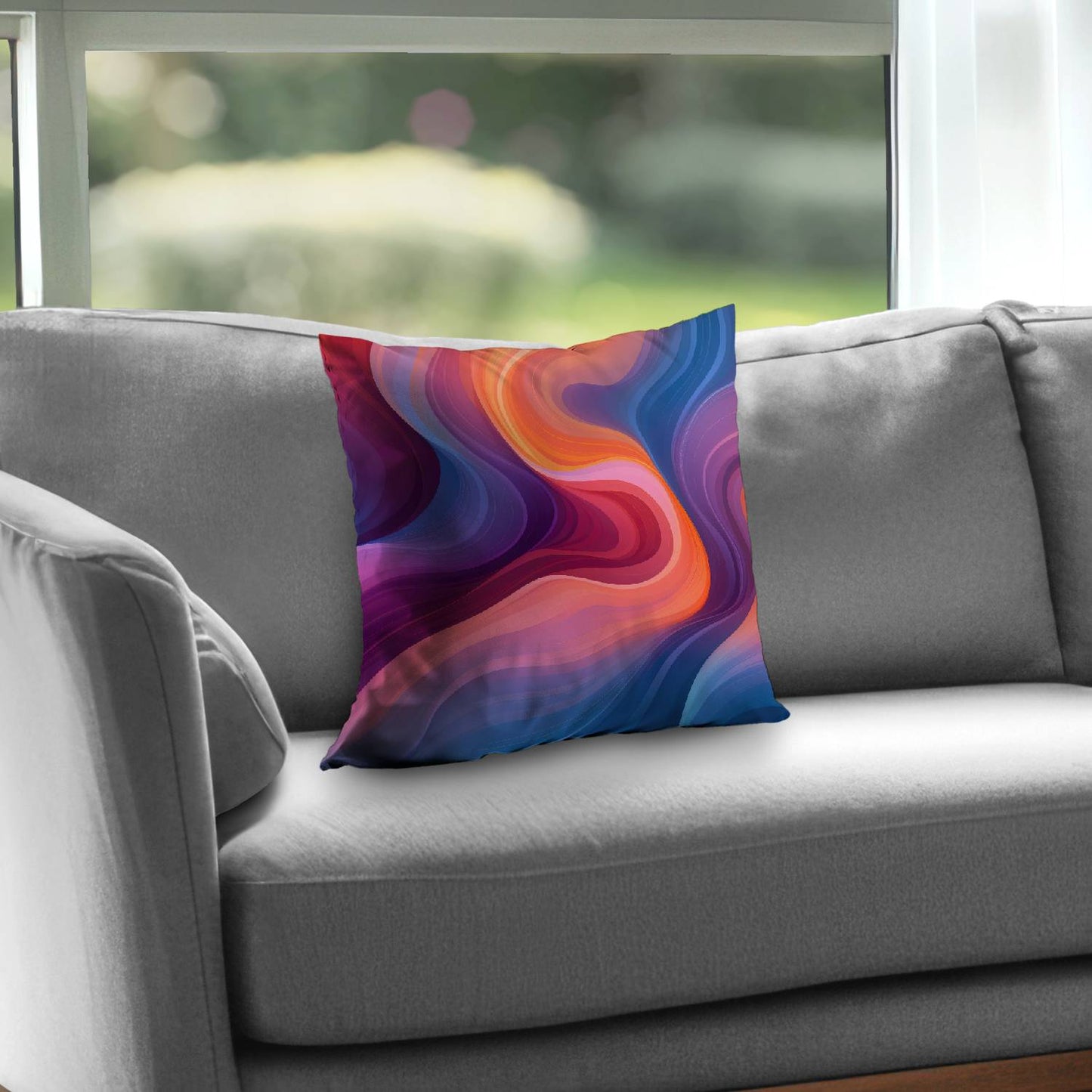 Purple Haze - Orange Poly Twill Throw Pillow Insert | Home Decor