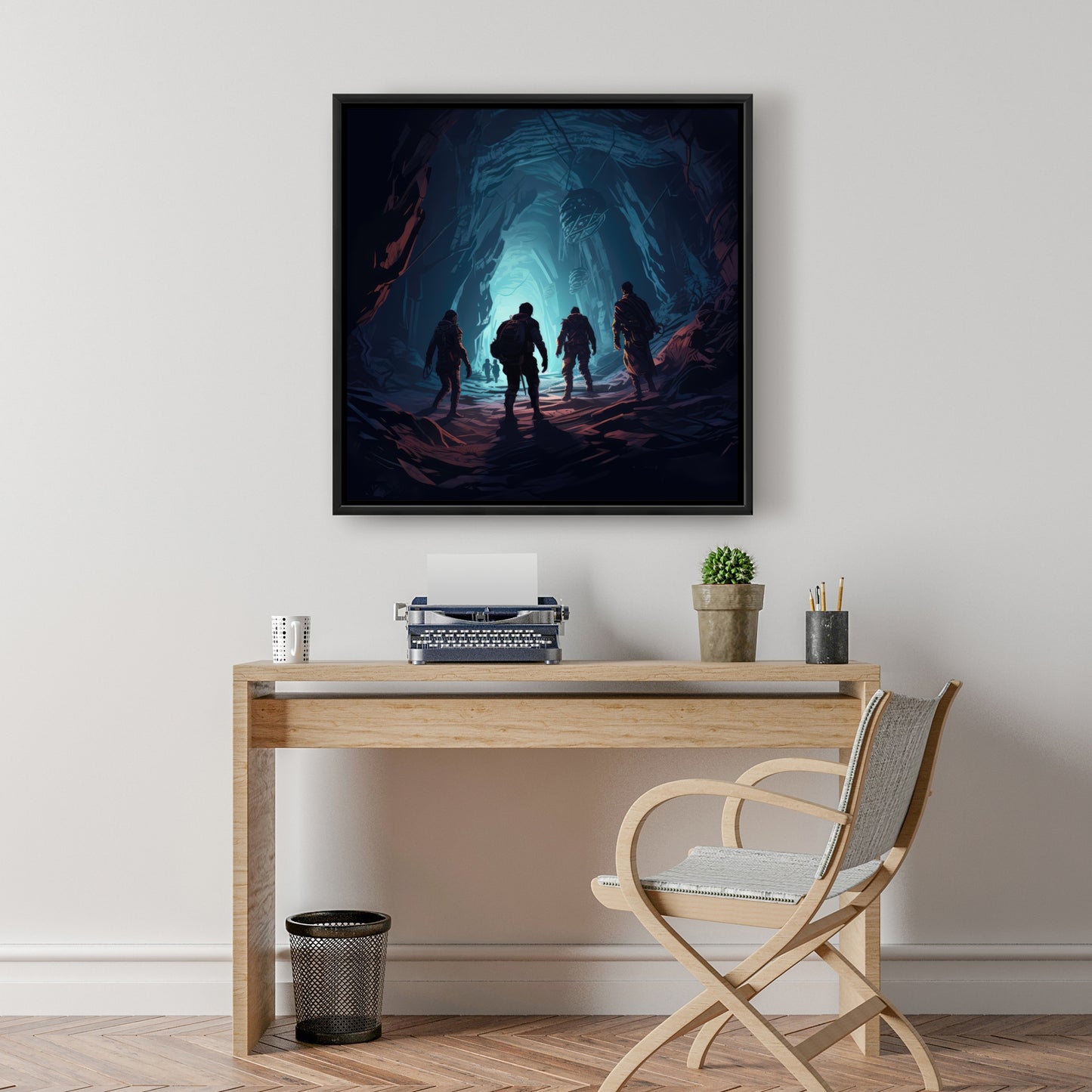 Secret Society - Purple Framed Canvas Home Decor Art