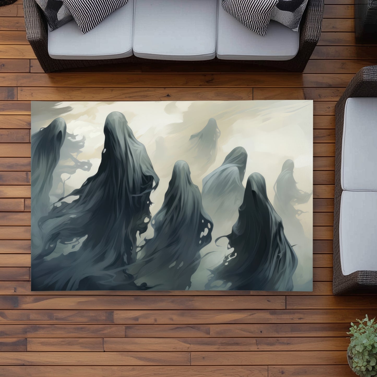 Cursed Lands Black Outdoor Area Rug - Stylish Home Decor
