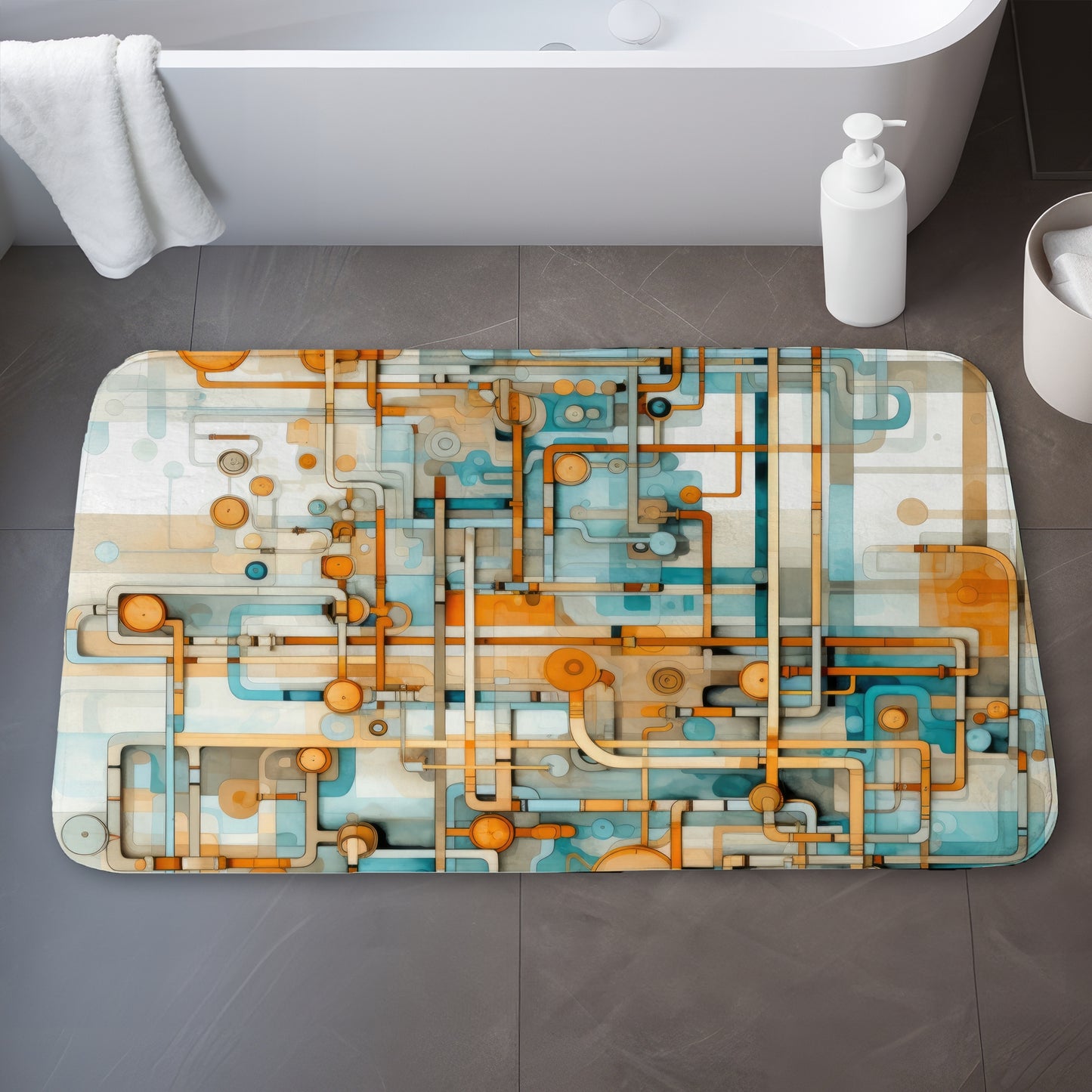Like clockwork - 17"x24" Bath mat