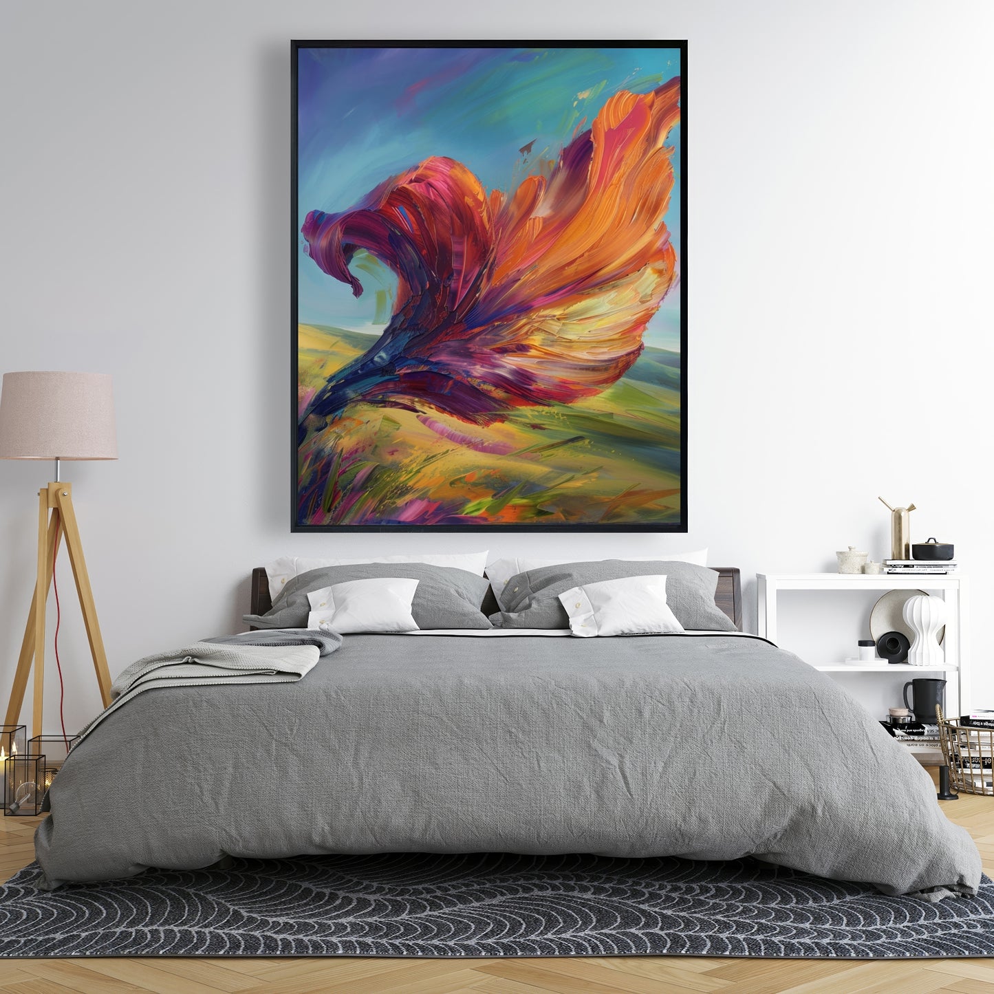 The leaf - 36"x36" Framed canvas