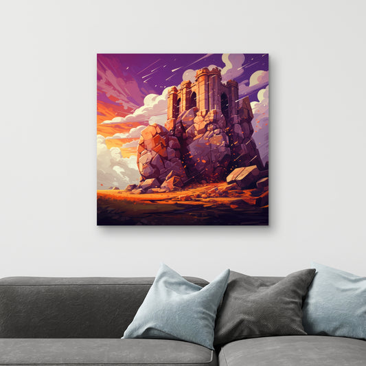 The Last Remains - Orange Canvas for Home Decor | Unique Art