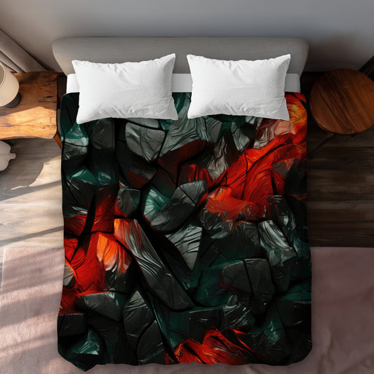 Cacher sous une housse de couette noire - Décoration d'intérieur élégante et essentielle