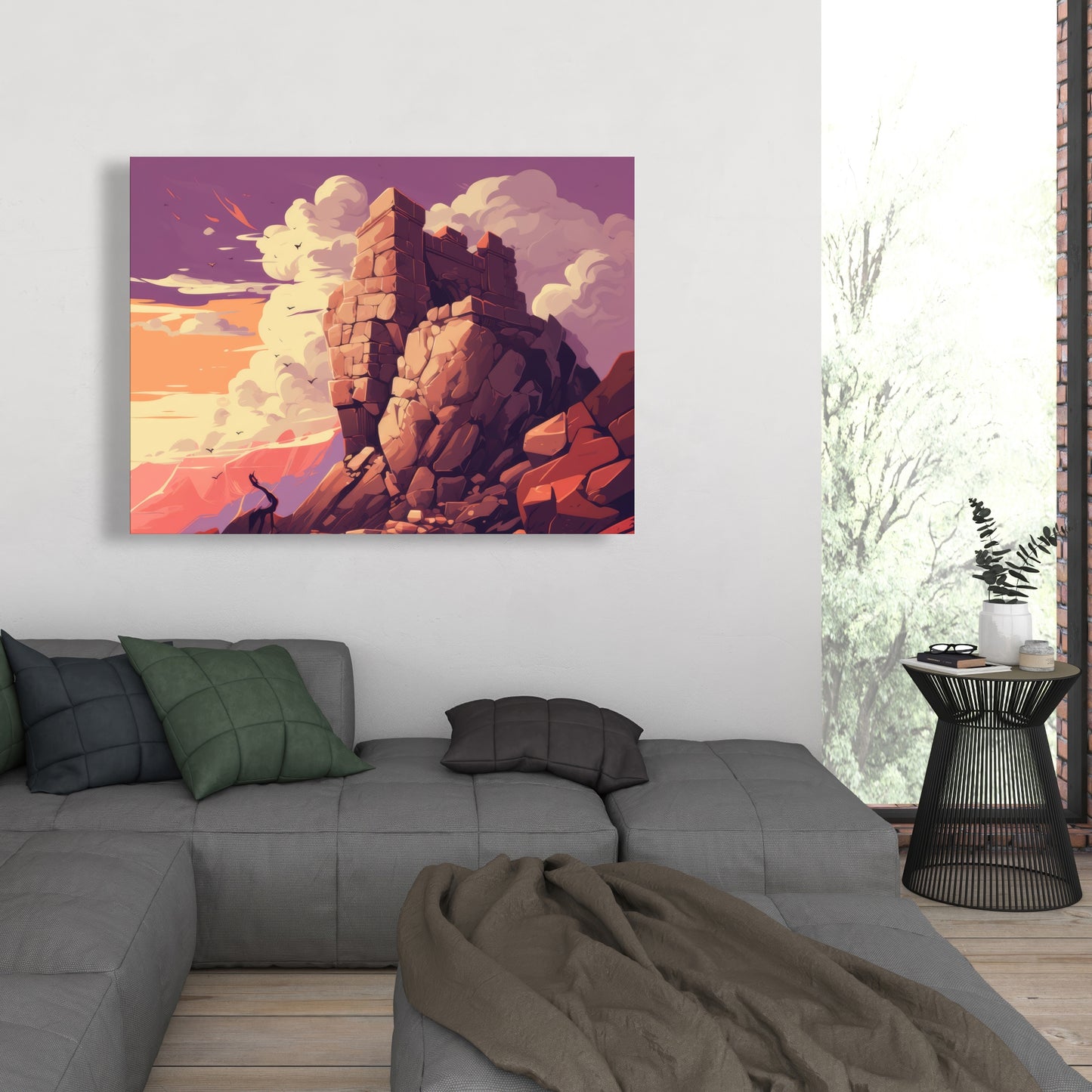 Standing Above - Coral Canvas Art for Elegant Home Decor