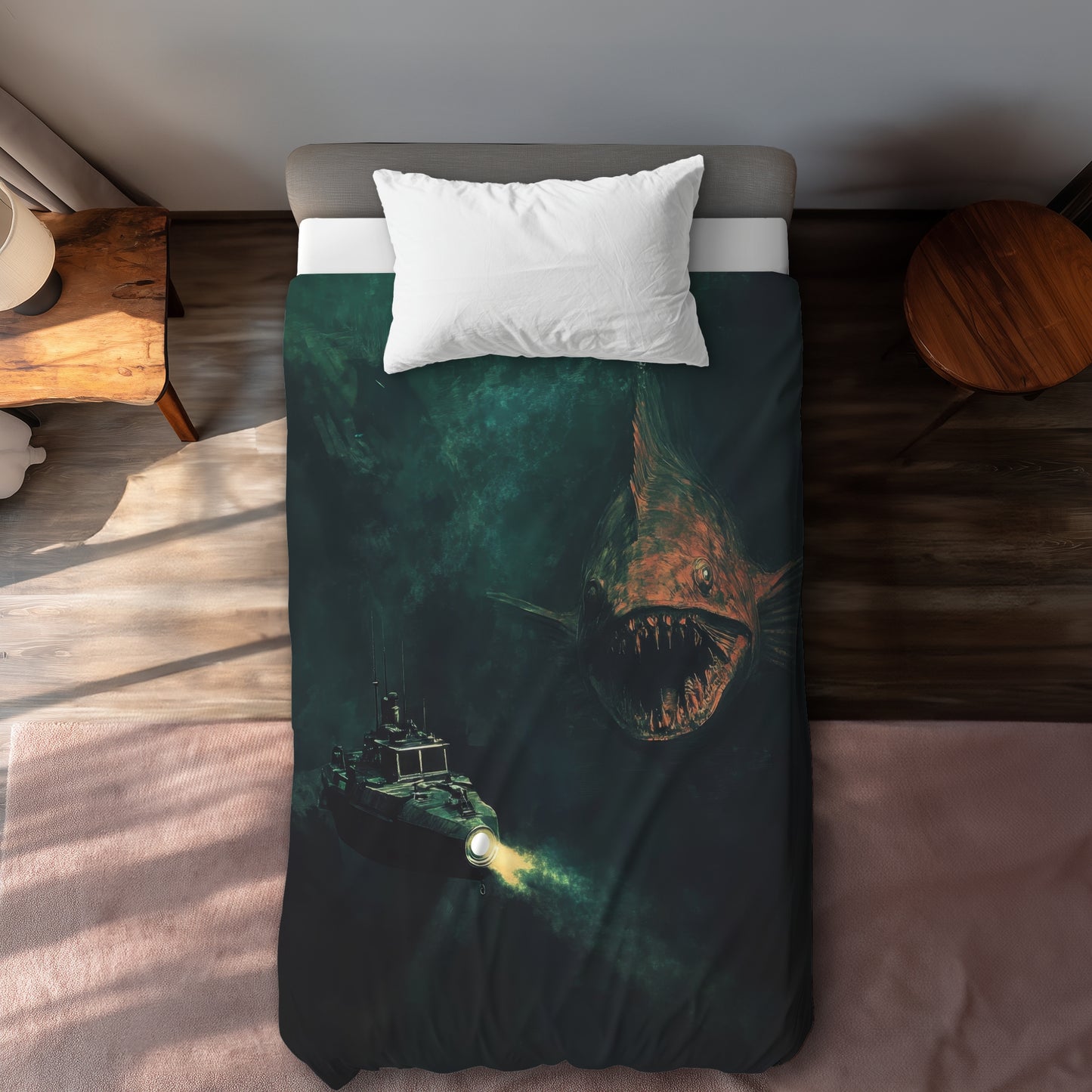 Depths Beige Duvet Cover - Elegant Home Decor Accent