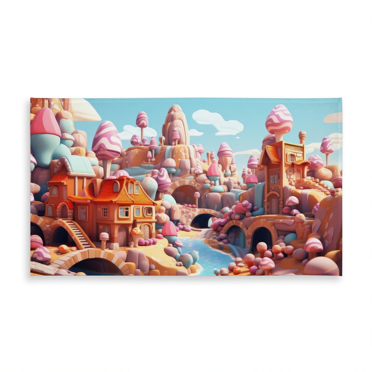 Sweet Kingdom Pink Indoor Outdoor Tablecloth for Home Decor