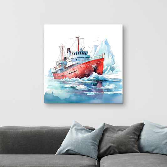 Breaking the ice - 32"x32" Canvas