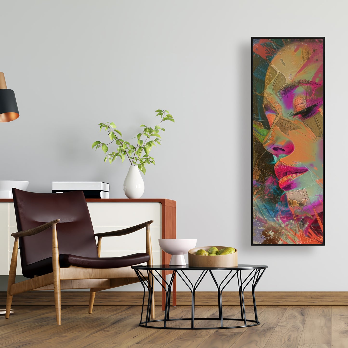 Grunge Look - Gray Framed Canvas for Stylish Home Decor
