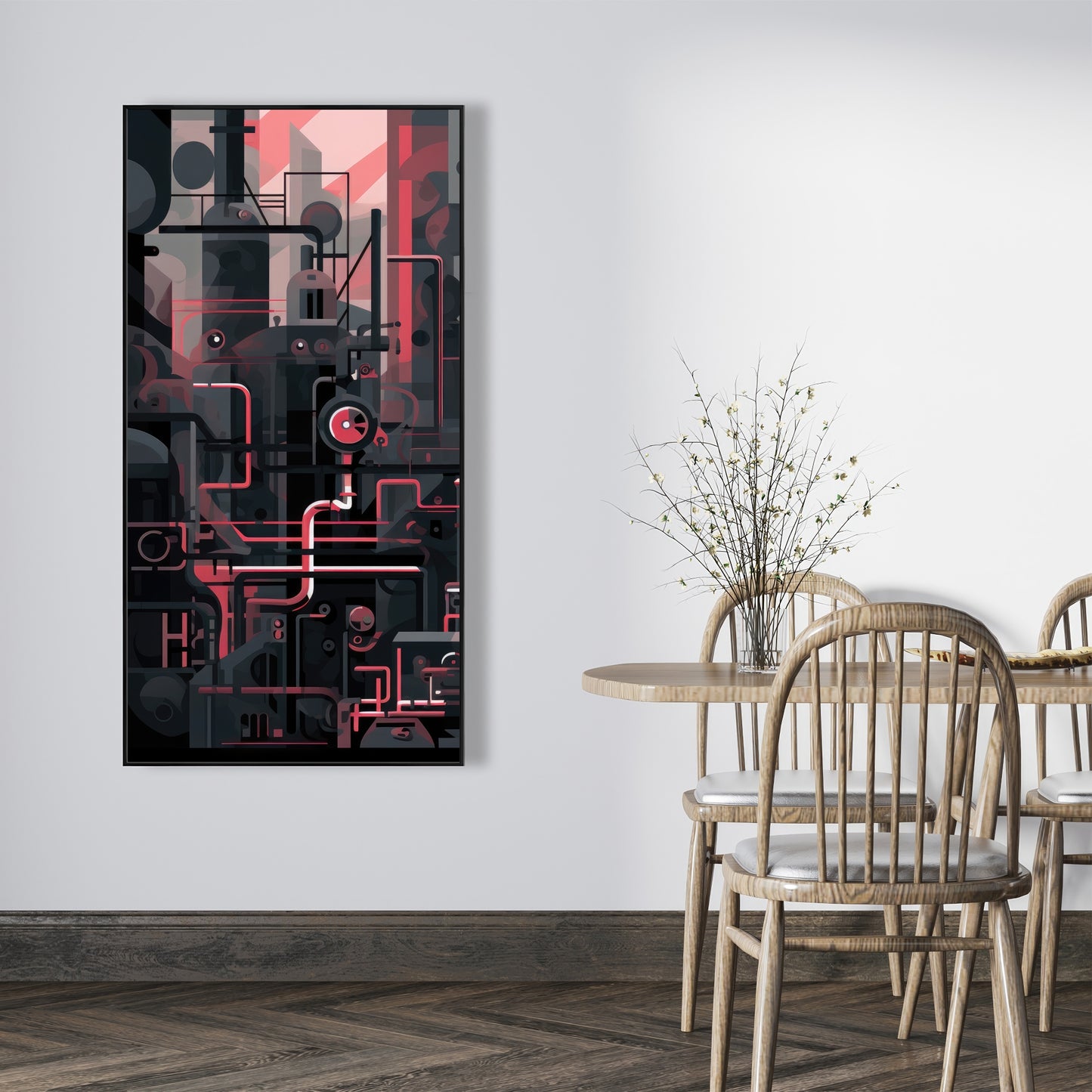Industrial empire - 36"x36" Framed canvas