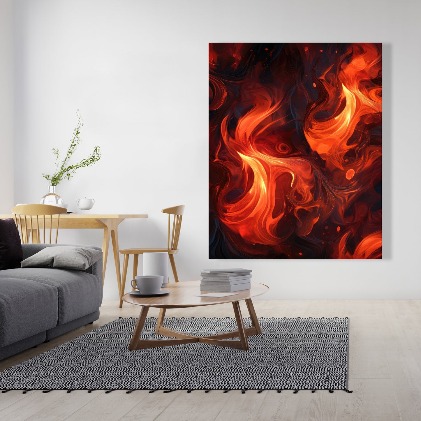 Fires of heck - 32"x32" Canvas