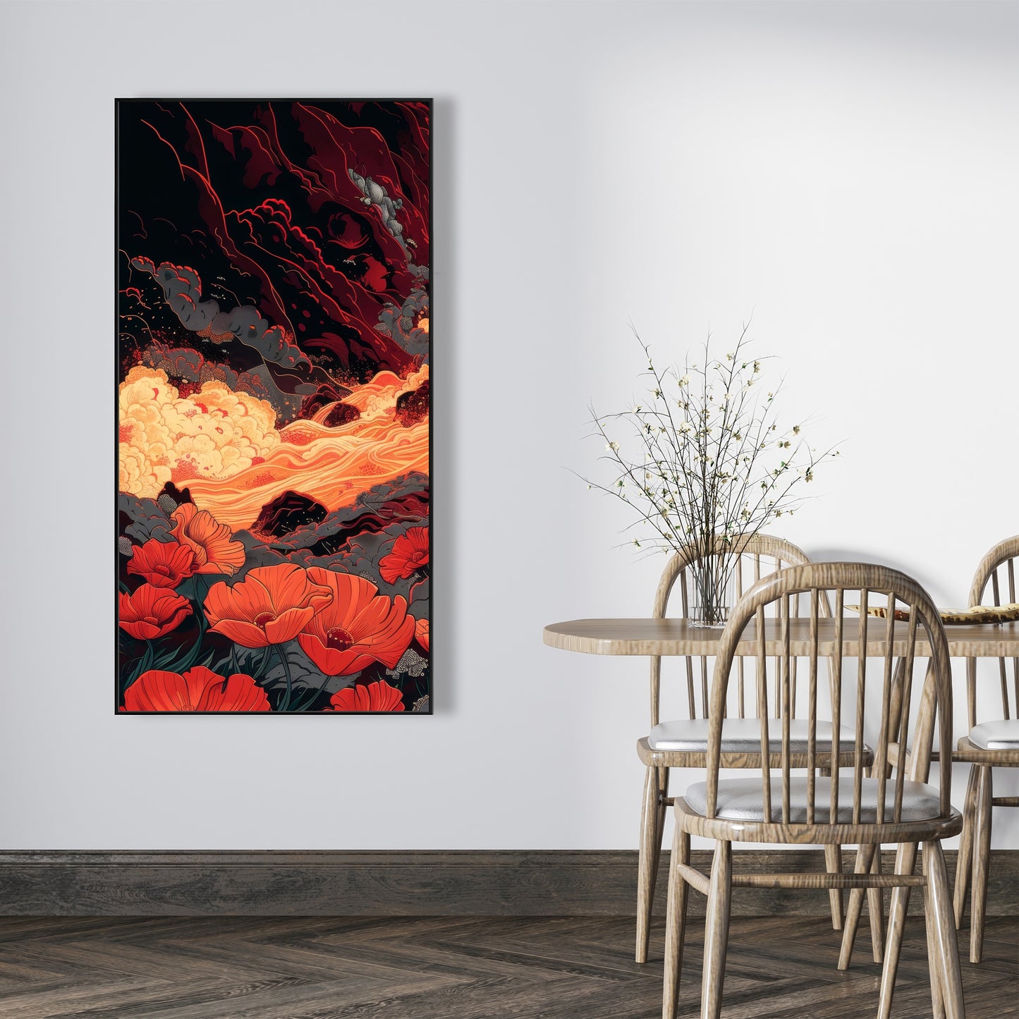 The big burn - 36"x36" Framed canvas