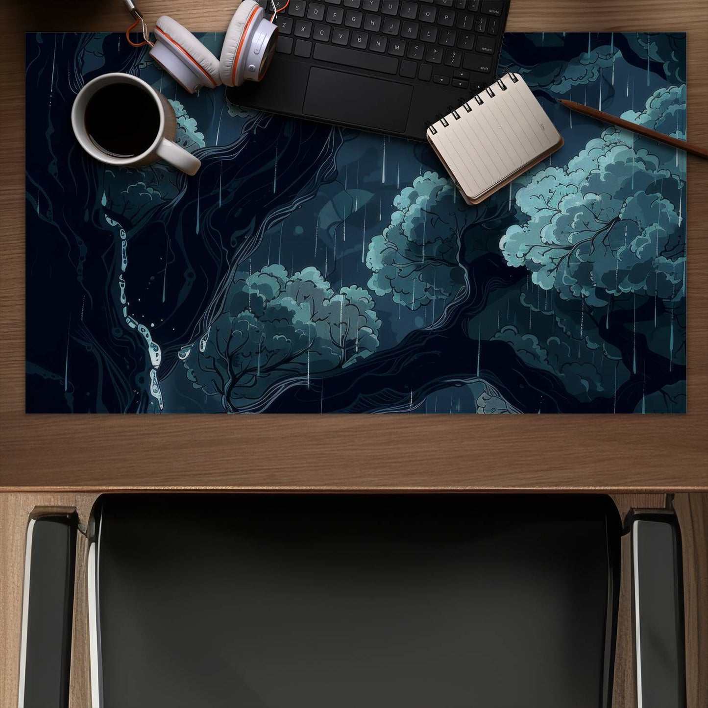 Canopy Gray Desk Mat | Stylish Home Decor for Your Office