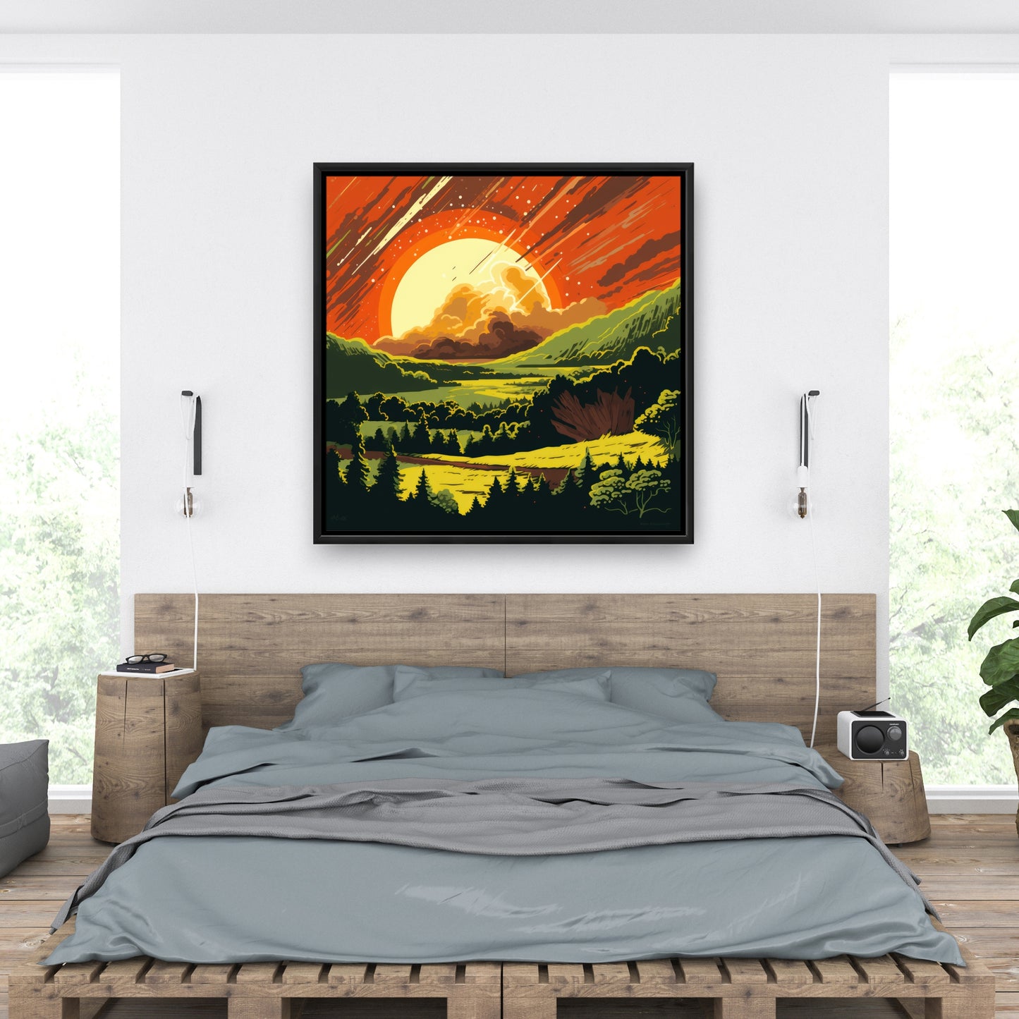 Last Days - Orange Framed Canvas for Home Decor | Art