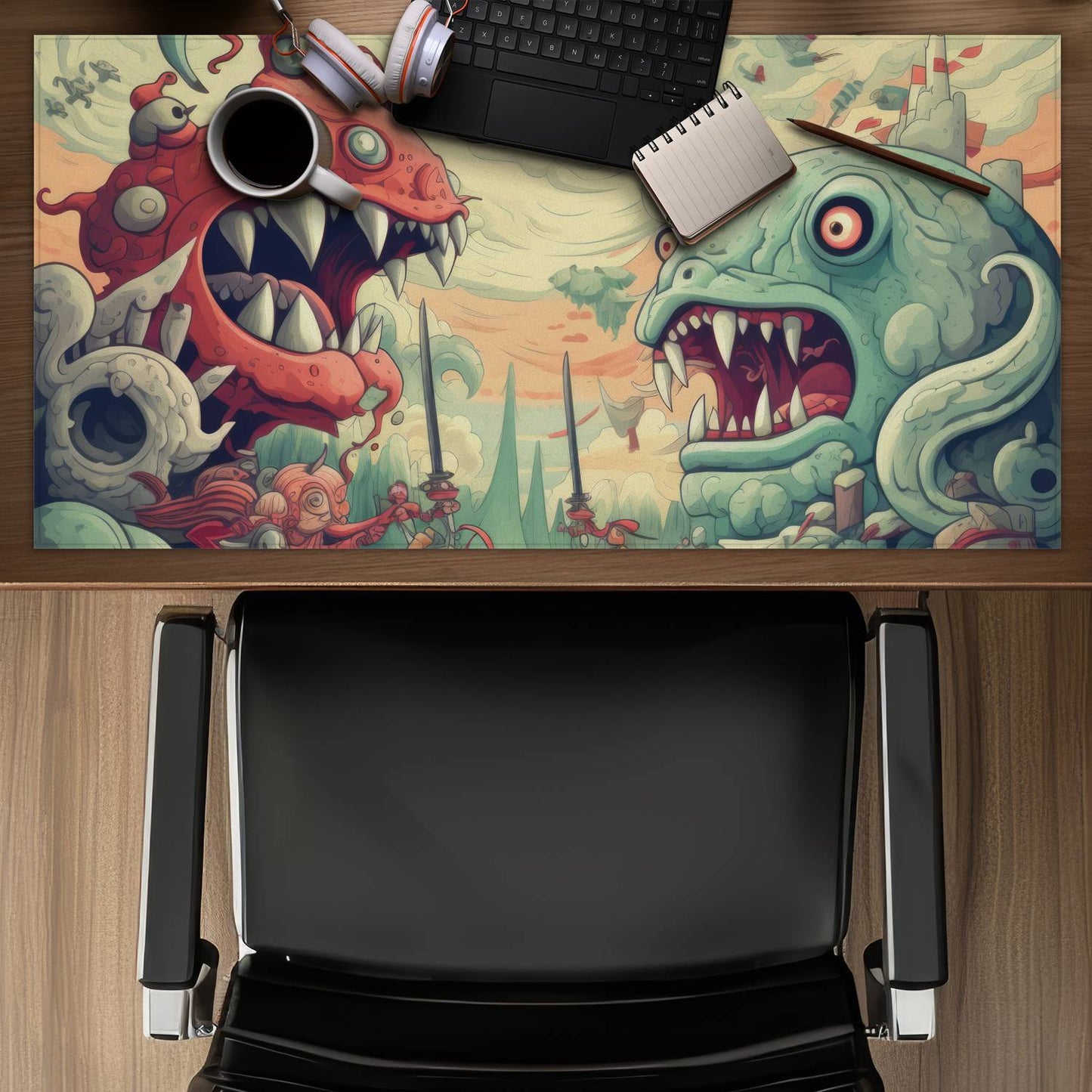 Two titans - Desk mat - Print on demand