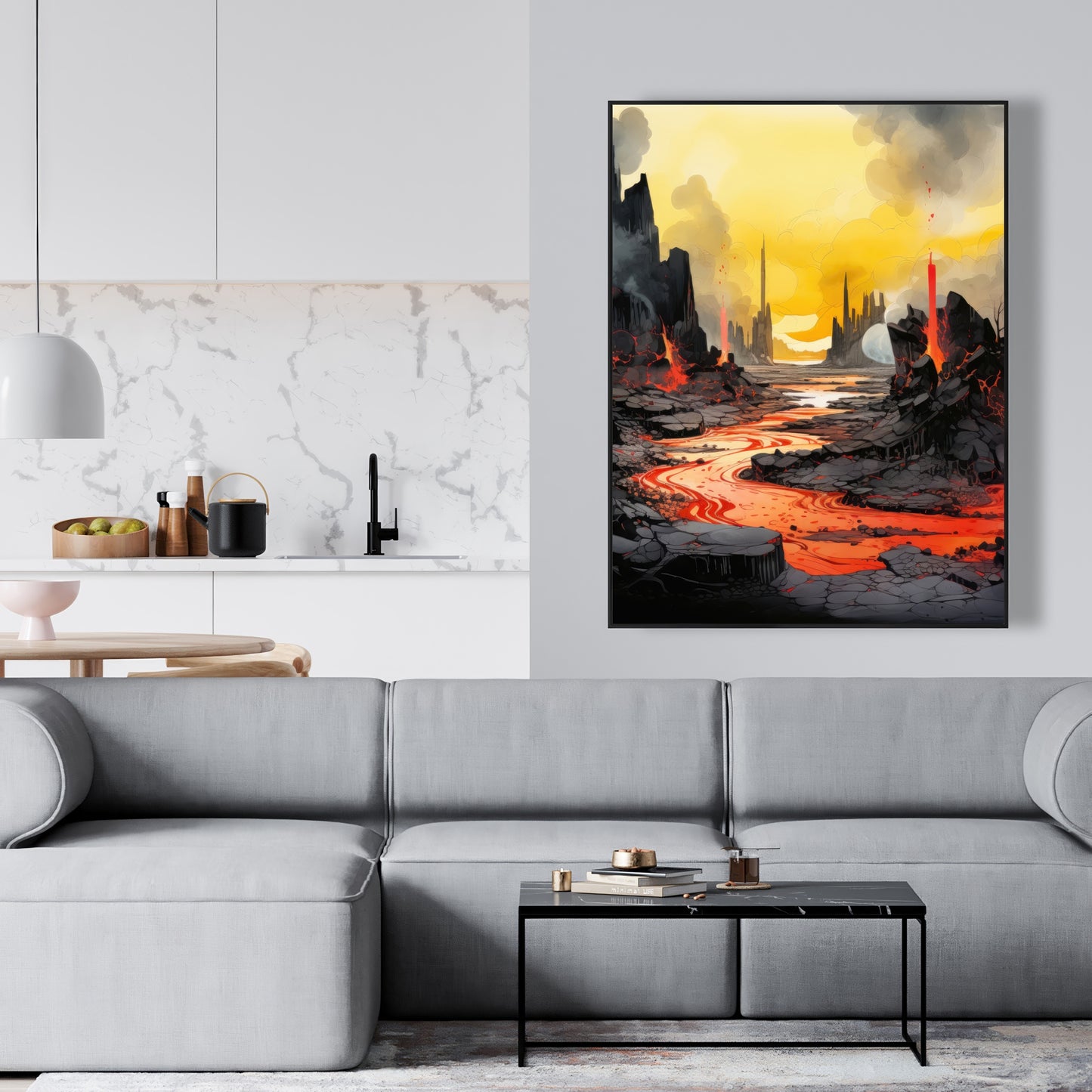 Charred - 36"x36" Framed canvas