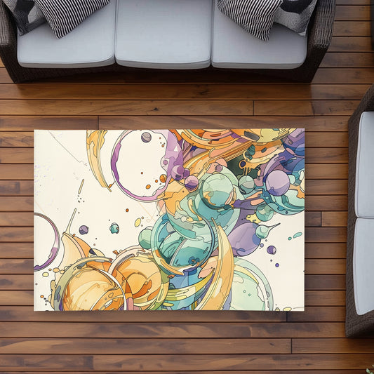 Plan White Outdoor Area Rug - Stylish Home Decor Accent