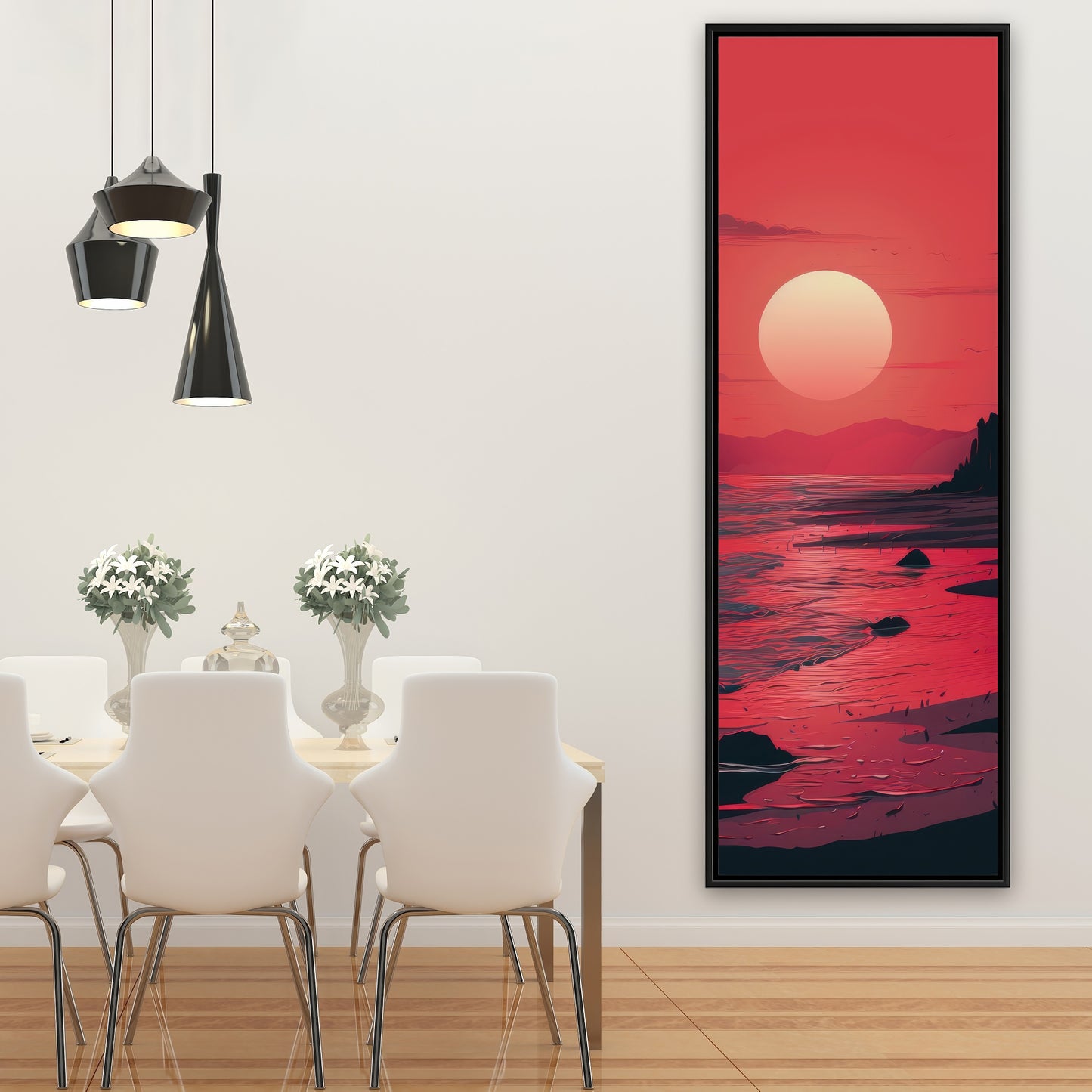 Red Sky - Red Framed Canvas for Stunning Home Decor