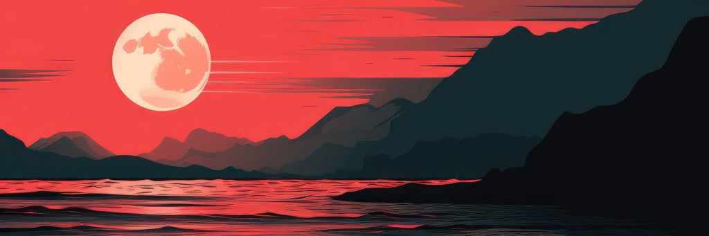 Bloody tides - Framed Canvas - Print on demand