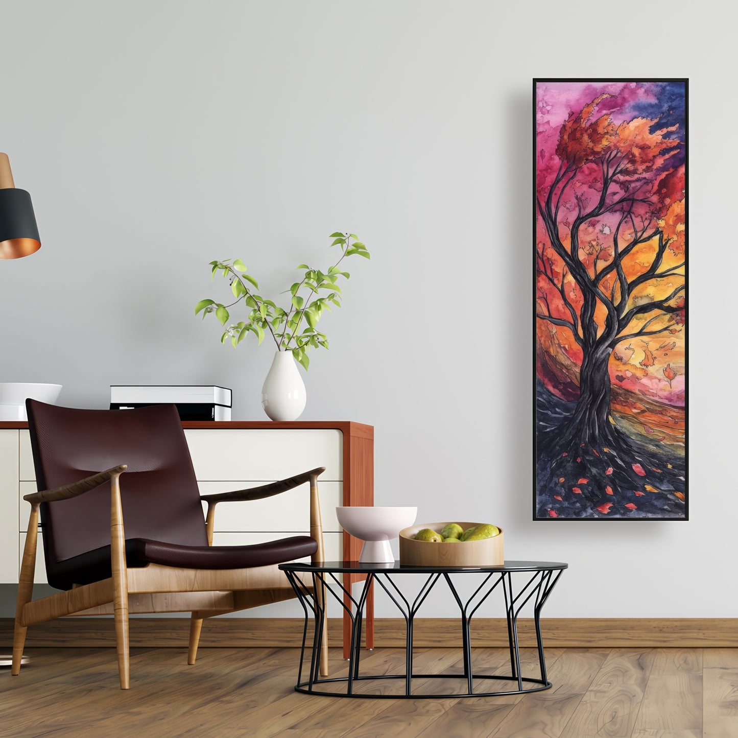 Before the storm - Yellow Framed Canvas for Home Decor