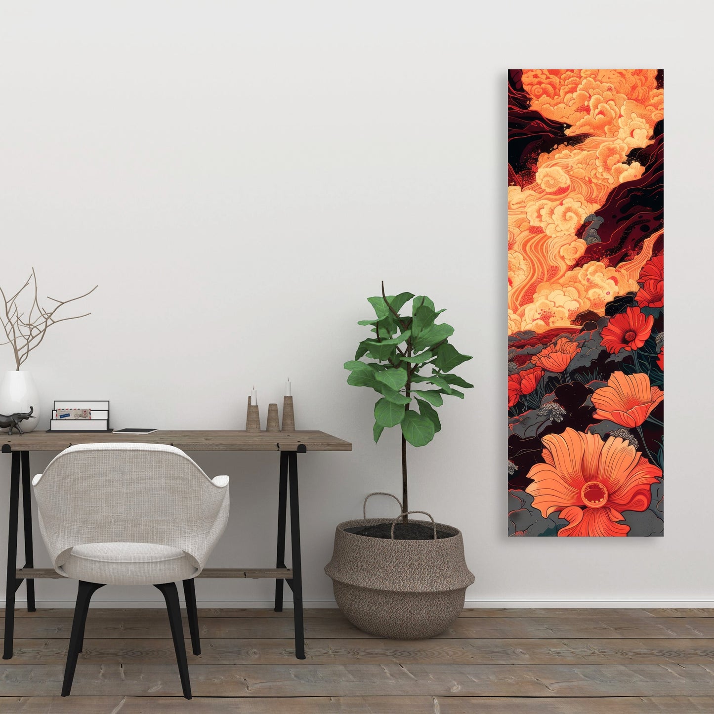 The Big Burn - Black Canvas Home Decor Art | Modern Wall Piece