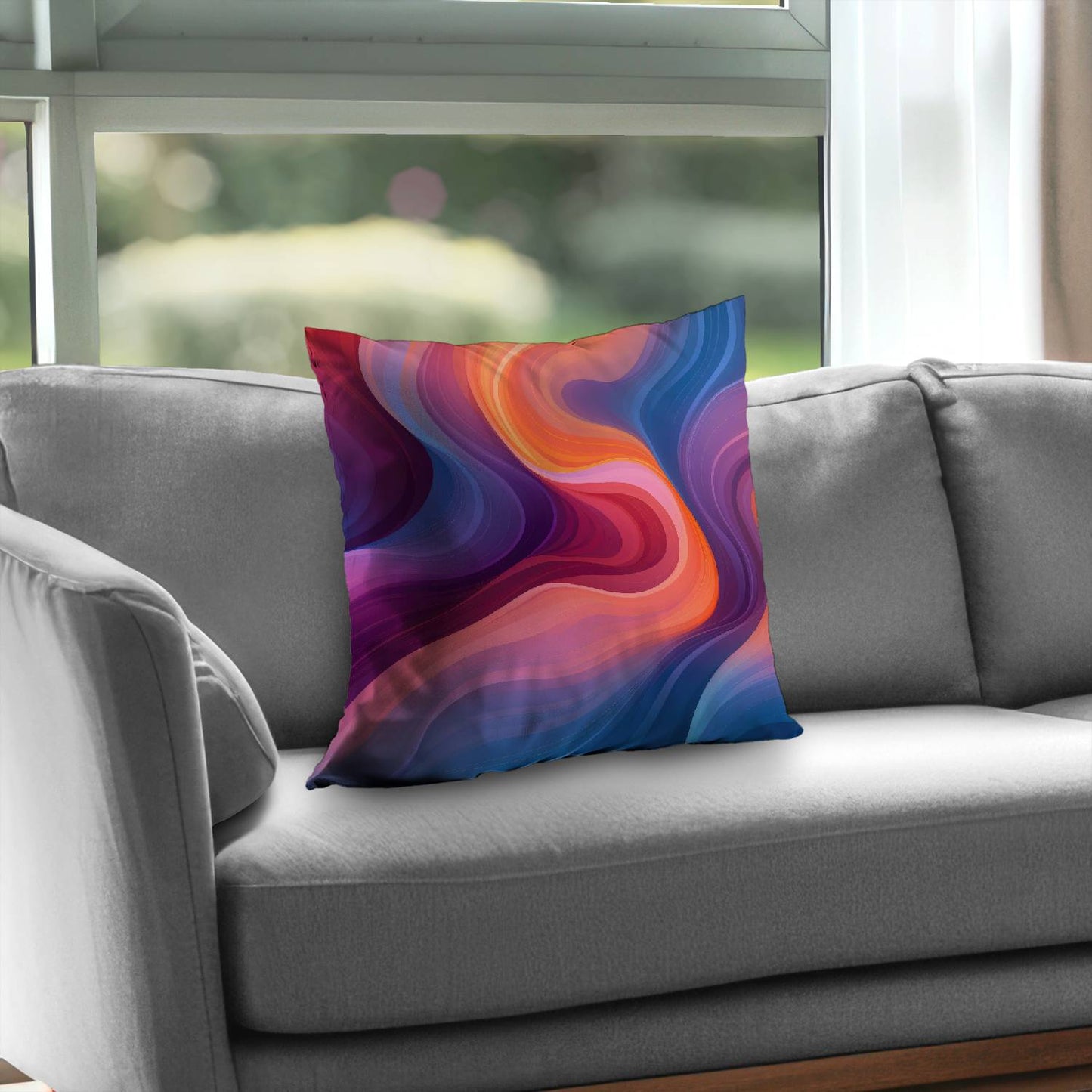 Purple Haze - Orange Poly Twill Throw Pillow Insert | Home Decor