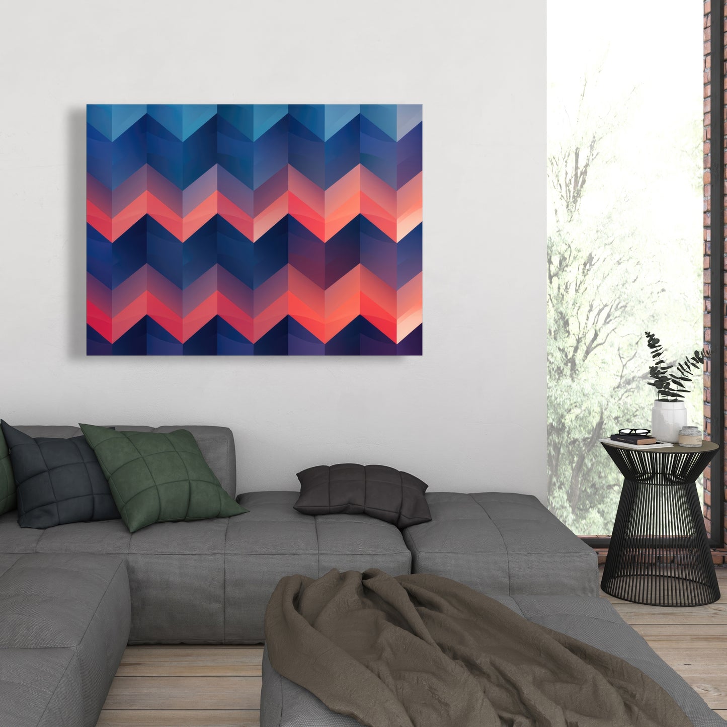 Heat Waves - Red Canvas Art for Home Decor | Vibrant Design