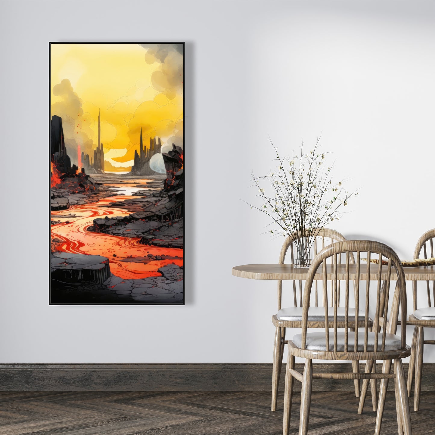 Charred - 36"x36" Framed canvas