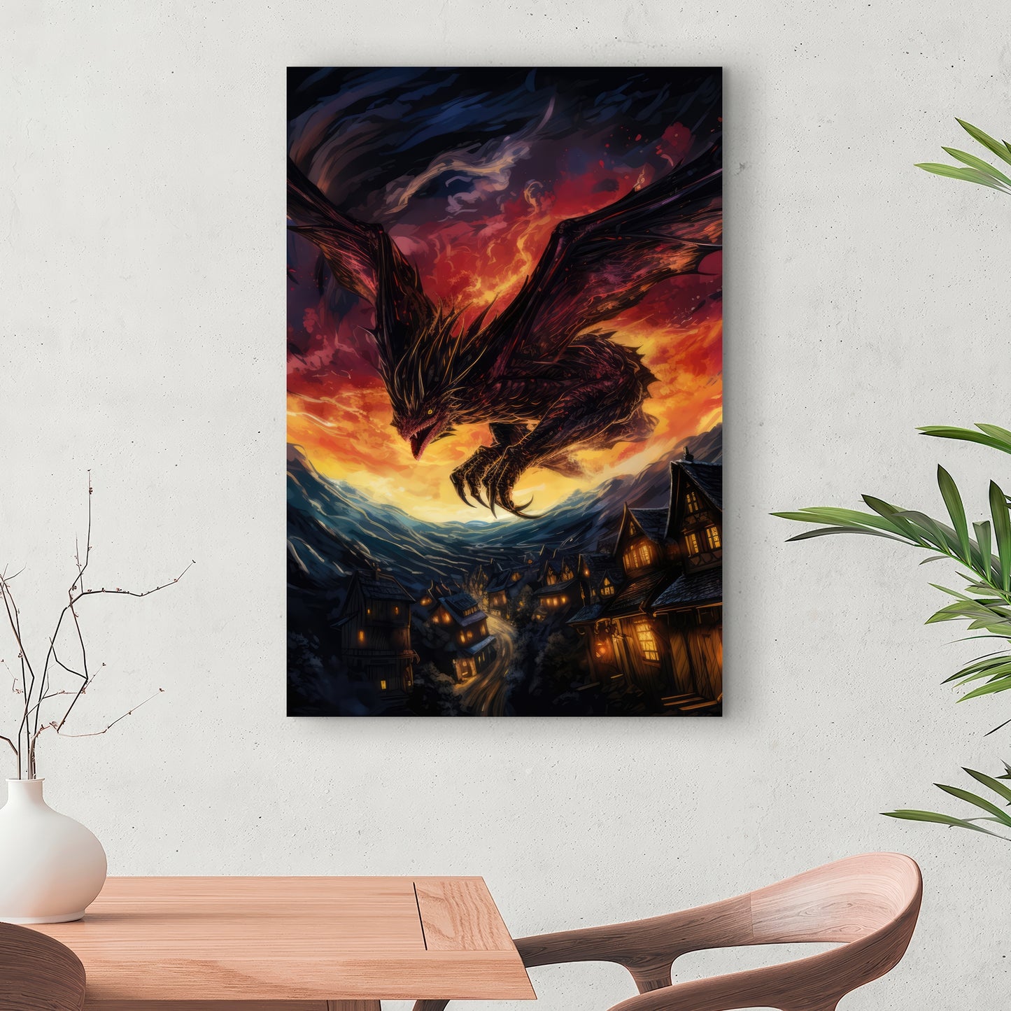 Back for Revenge - Black Canvas Home Decor Art Piece