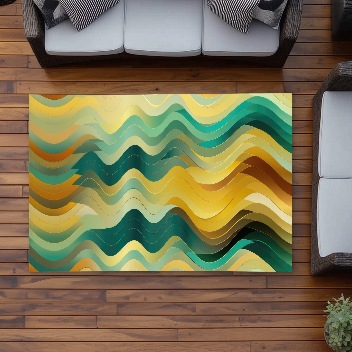 Rich by design Turquoise Outdoor Area Rug for Home Decor