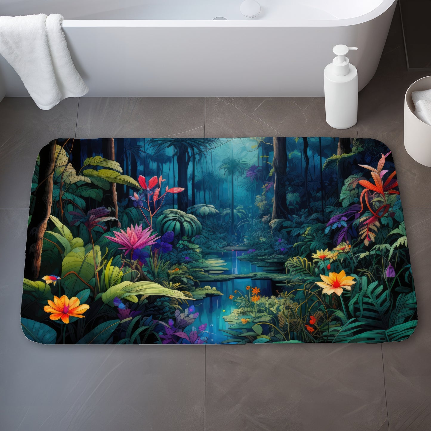 The beauty of nature Blue Bath Mat for Home Decor | Cozy Style