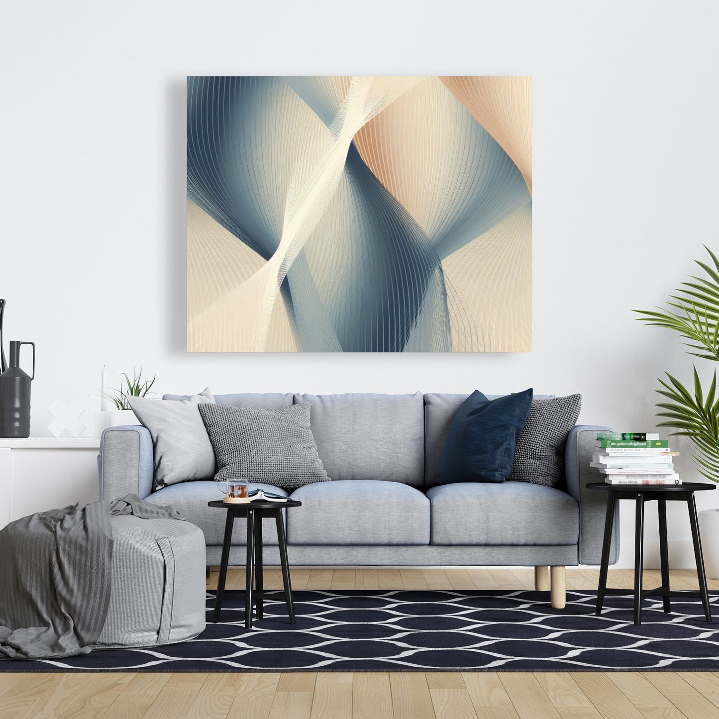 Heavenly threads - White Canvas for Elegant Home Decor
