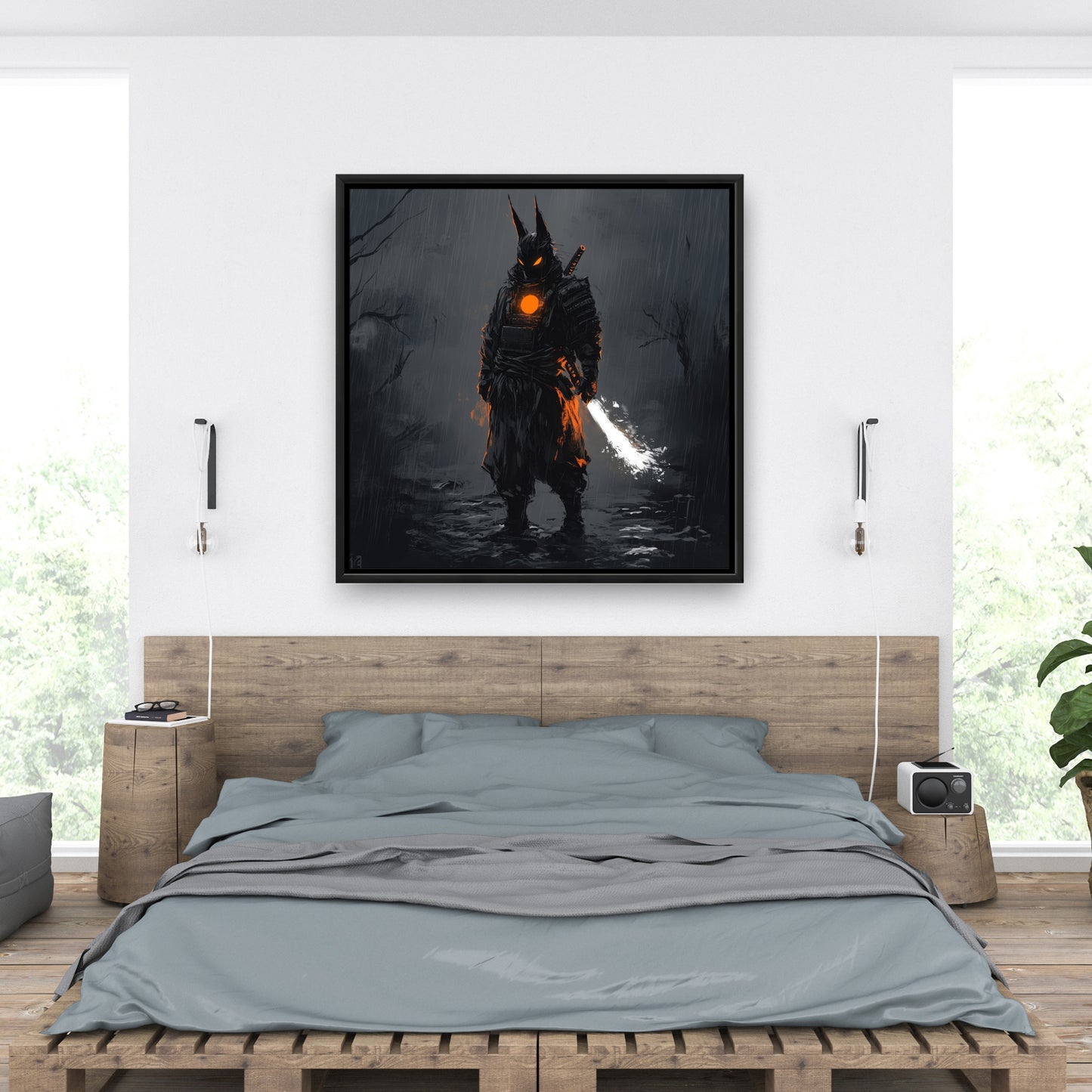 Blazing - 24"x24" Framed canvas