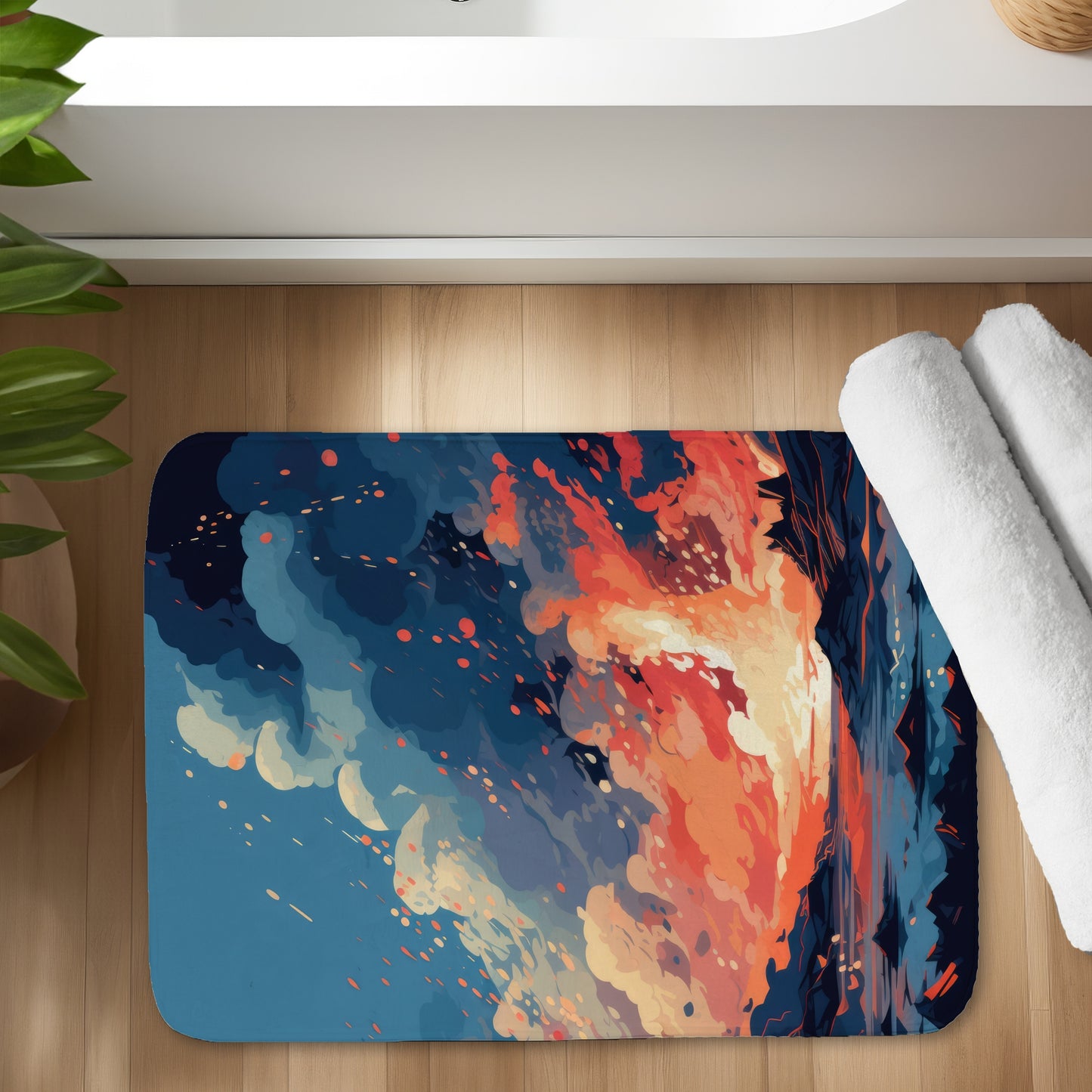 Magma Does Not Wait - Coral Bath Mat for Home Decor