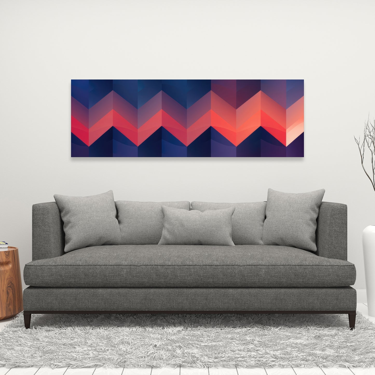 Heat Waves - Red Canvas Art for Home Decor | Vibrant Design