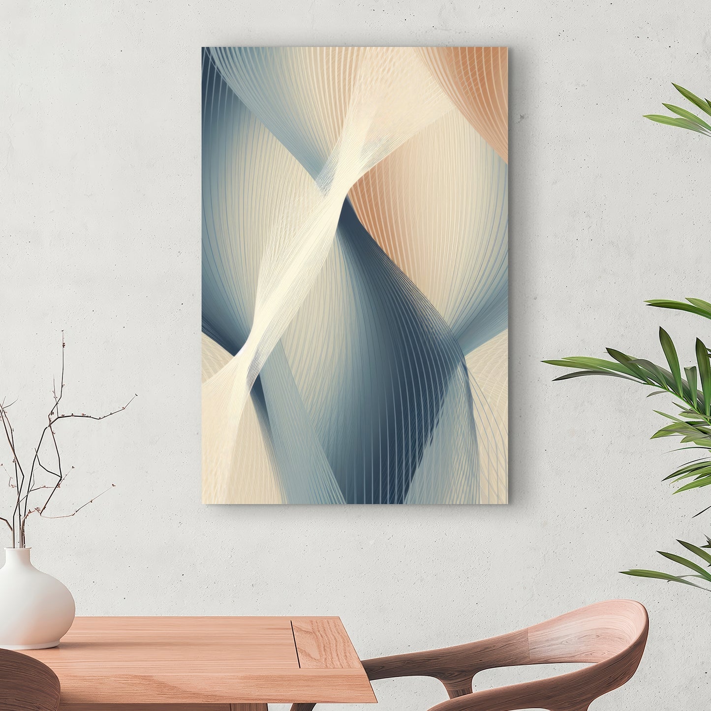 Heavenly threads - White Canvas for Elegant Home Decor