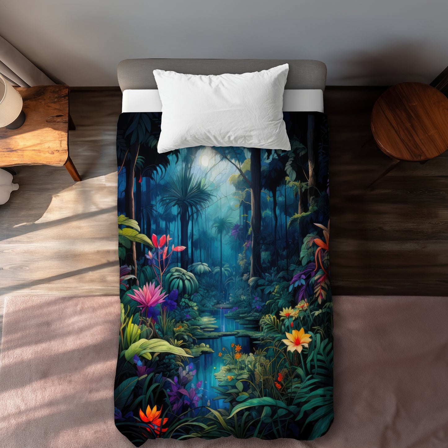 Housse de couette bleue « La beauté de la nature » | Délice de décoration intérieure