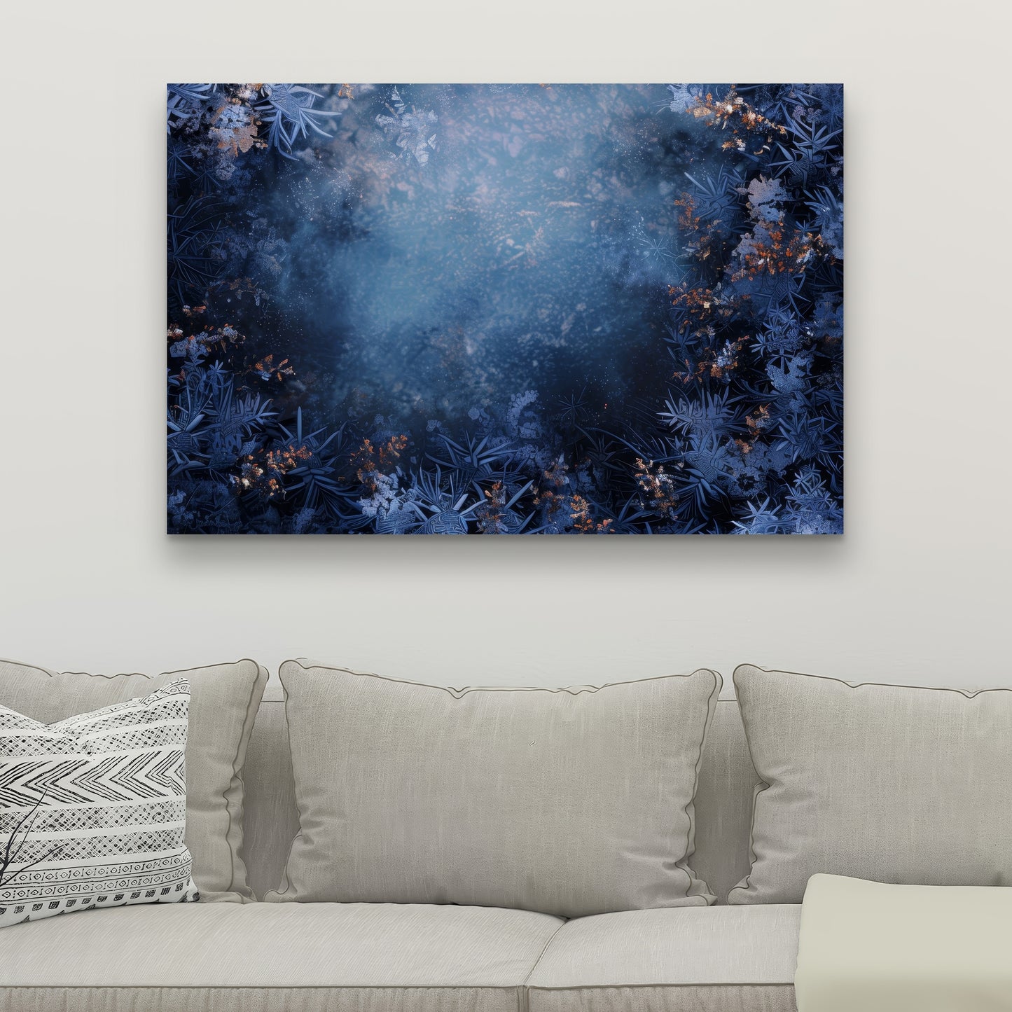 Frozen Black Canvas Wall Art for Home Decor - Stylish Design
