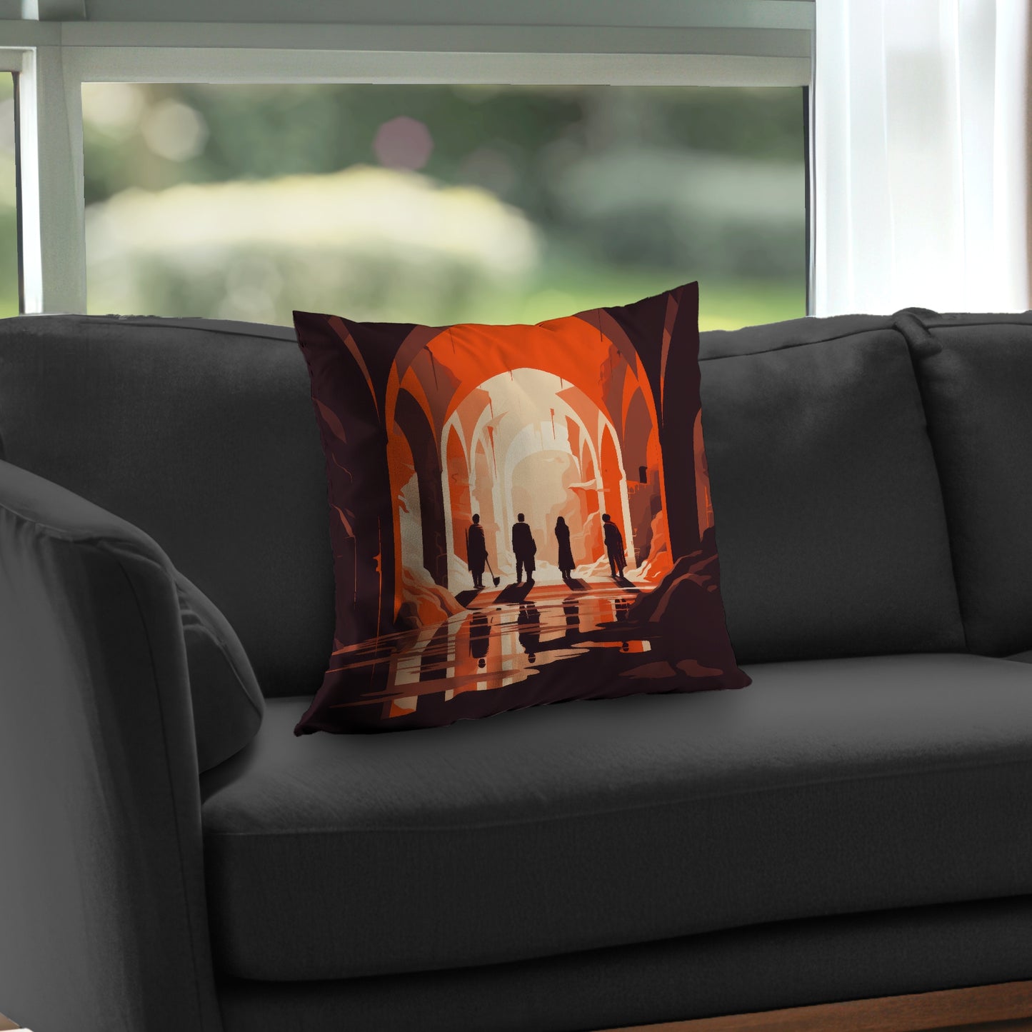 Faith Restored Orange Poly Twill Throw Pillow - Home Decor Insert