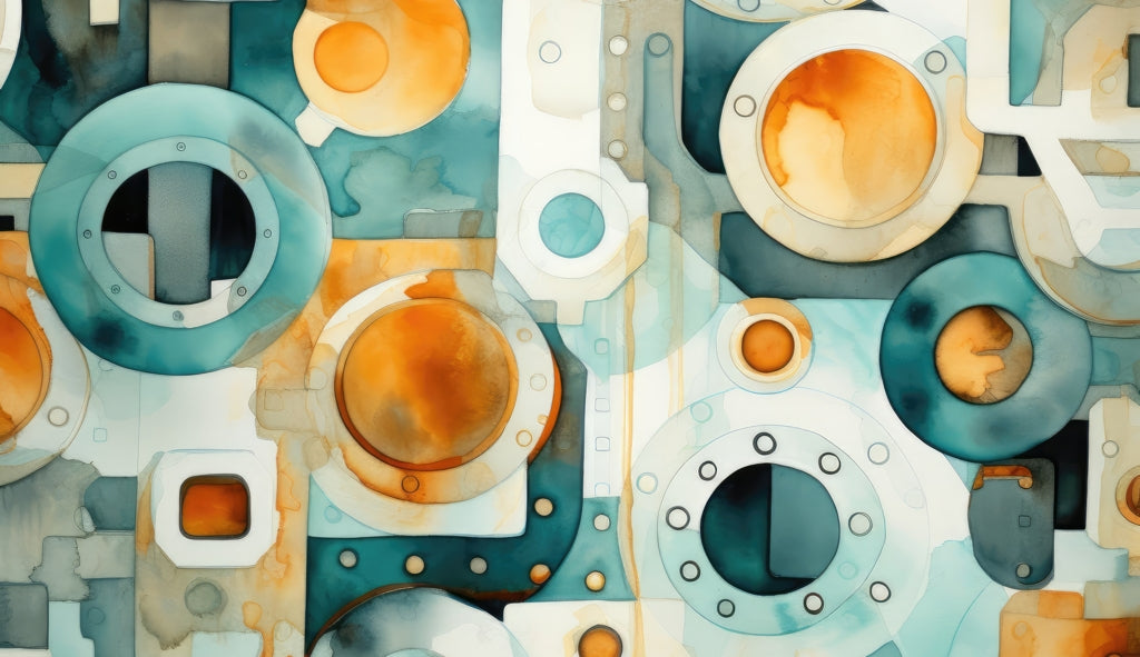 Decomposed Porthole Gold Tablecloth | Indoor Outdoor Decor